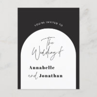 arche design moderne mariage noir et blanc