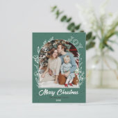 Carte Postale Arche photo familiale avec floral (Debout devant)