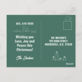 Carte Postale Arche photo familiale avec floral (Dos)