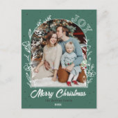 Carte Postale Arche photo familiale avec floral (Devant)