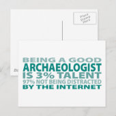 Carte Postale Archéo 3% de talent (Devant / Derrière)