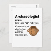 Carte Postale Archeologiste Définition Crackpot (Devant / Derrière)