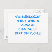 Carte Postale archéologue (Devant / Derrière)
