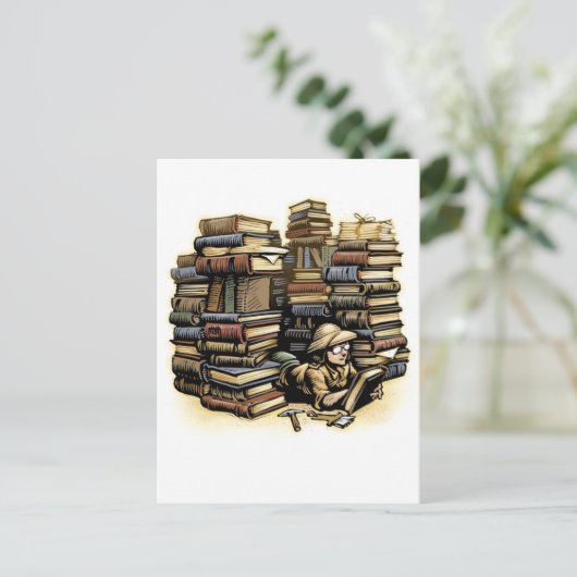 Carte postale Archéologue (Debout devant)