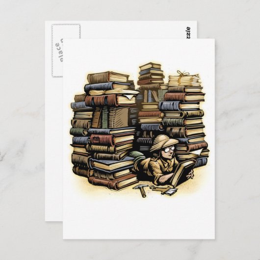 Carte postale Archéologue (Devant / Derrière)