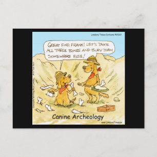 Carte Postale Archéoologues Canins Fouille Fantastique Drôle
