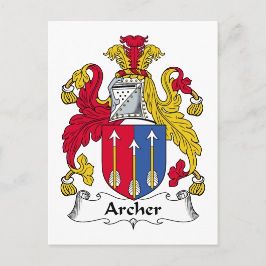 Carte Postale Archer Family Crest (Devant)