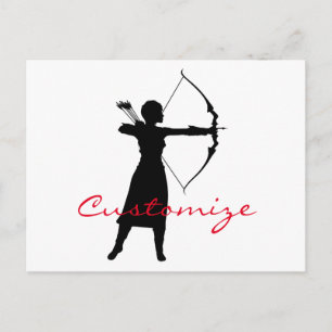 Carte Postale Archer Femme Silhouette Thunder_Cove