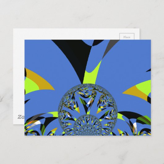 Carte Postale Arches cool avec sphères fractales Art Design (Devant / Derrière)