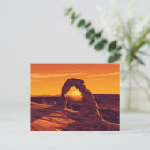 Carte Postale Arches Delicate Arch Sunset Art (Debout devant)