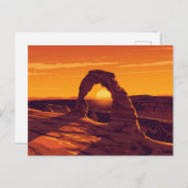 Carte Postale Arches Delicate Arch Sunset Art (Devant / Derrière)