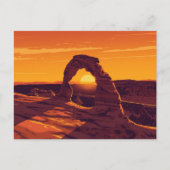 Carte Postale Arches Delicate Arch Sunset Art (Devant)