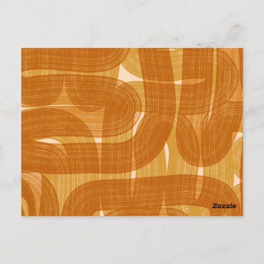 Carte Postale Arches et courbures rétro et lignes Mariage jaune (Dos)