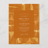 Carte Postale Arches et courbures rétro et lignes Mariage jaune (Devant)