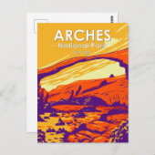 Carte Postale Arches National Park Double Arch Coucher de soleil (Devant / Derrière)