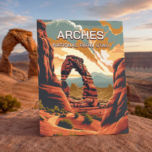 Carte Postale Arches National Park Utah Amérique Rétro Vintage