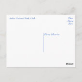 Carte Postale Arches National Park, Utah - États-Unis (Dos)