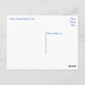 Carte Postale Arches National Park, Utah, États-Unis (Dos)