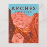 Arches Parc National Utah Sand Dune Arch Vintage