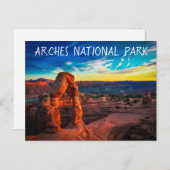 Carte Postale Arches Parc National Utah Souvenir Voyage (Devant / Derrière)