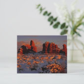 Carte postale Arches Sunset hiver (Debout devant)