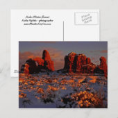 Carte postale Arches Sunset hiver (Devant / Derrière)