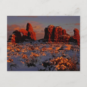Carte postale Arches Sunset hiver