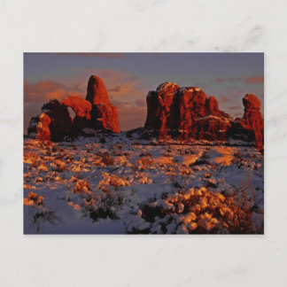Carte postale Arches Sunset hiver