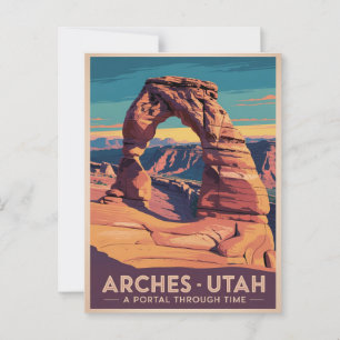 Carte Postale Arches Utah - Poster Vintage voyage