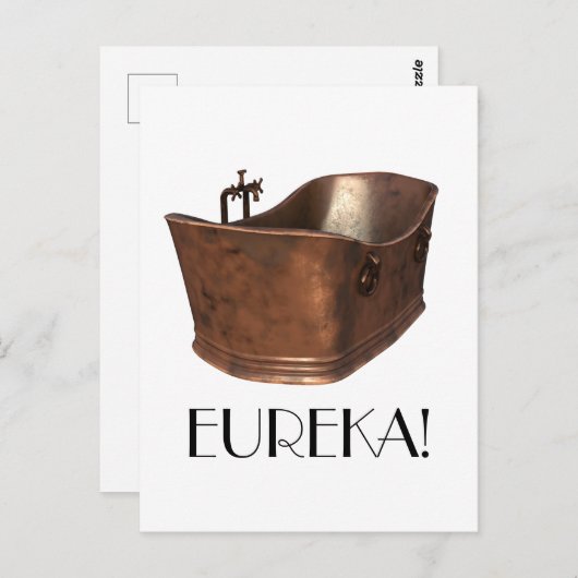 Carte Postale Archimedes Baignoire (Devant / Derrière)