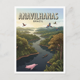 Carte Postale Archipel d'Anavilhanas Novo Airão Brésil