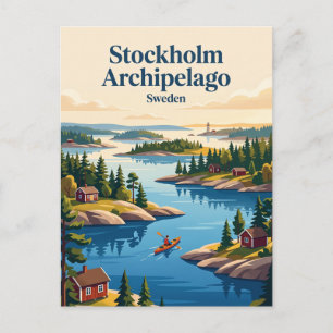 Carte Postale Archipel de Stockholm Suède