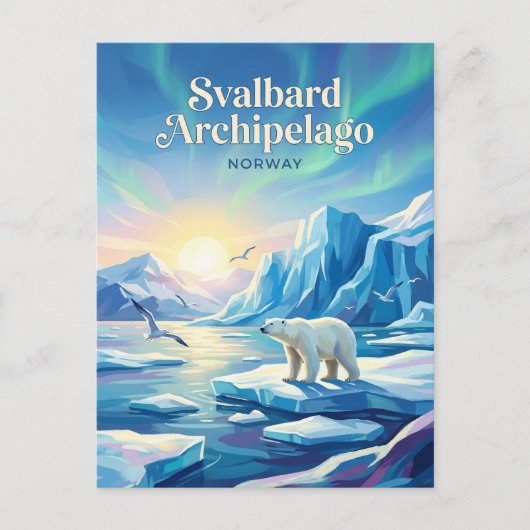Carte Postale Archipel de Svalbard Norvège (Devant)