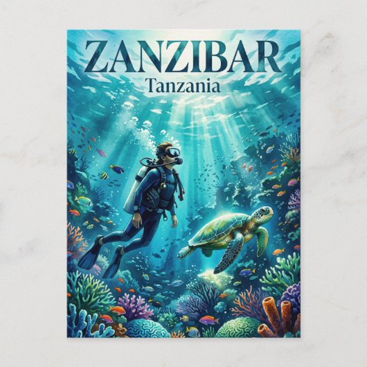 Carte Postale Archipel de Zanzibar Tanzanie (Devant)