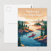 Carte Postale Archipel d'Helsinki Finlande (Devant / Derrière)