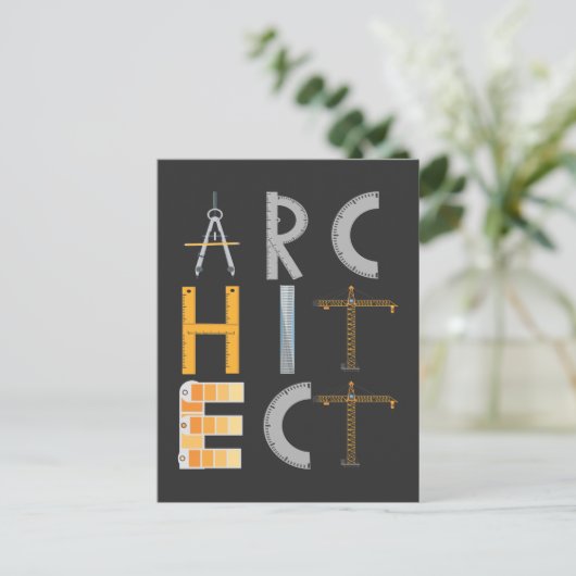 Carte Postale Architecte Cadeaux Étudiants en architecture (Debout devant)