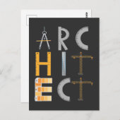 Carte Postale Architecte Cadeaux Étudiants en architecture (Devant / Derrière)