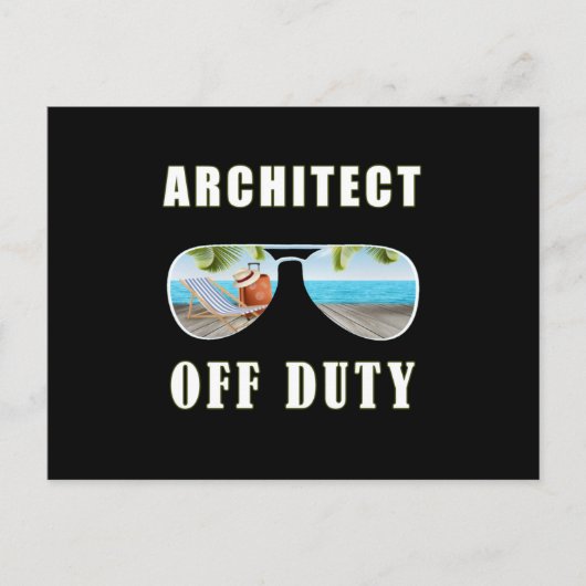 Carte Postale Architecte de service lunettes de soleil de plage  (Devant)