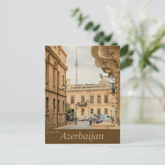 Carte Postale Architecture Ancienne à Bakou Azerbaïdjan (Debout devant)