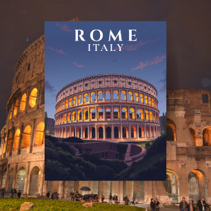 Carte Postale Architecture artistique italienne du Colosseum de 