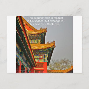 Carte Postale Architecture chinoise ancienne Confucius Citation