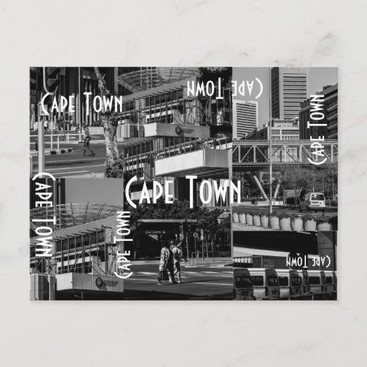 Carte Postale Architecture Cityscape Monochrome du Cap (Devant)