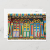 Carte Postale Architecture coloniale de Little India Singapour (Devant / Derrière)