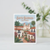 Carte Postale Architecture coloniale espagnole de Santa Barbara (Debout devant)