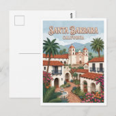 Carte Postale Architecture coloniale espagnole de Santa Barbara (Devant / Derrière)