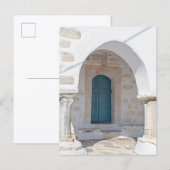 Carte Postale Architecture cycladique - Porte grecque (Devant / Derrière)
