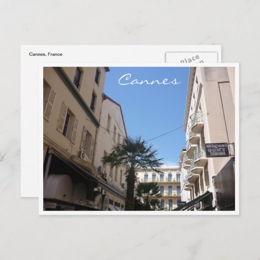 Carte Postale architecture de cannes (Devant / Derrière)