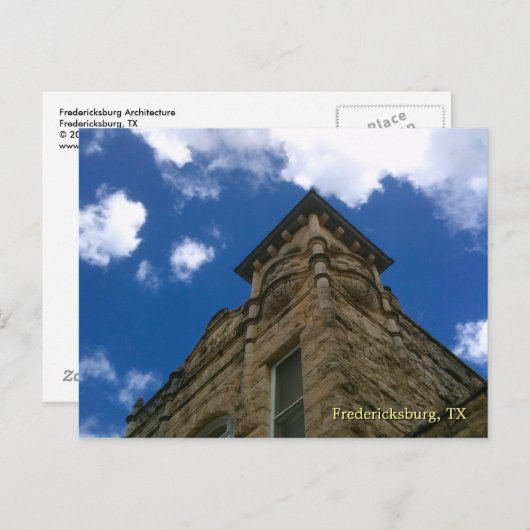 Carte Postale Architecture de Fredericksburg (Devant / Derrière)