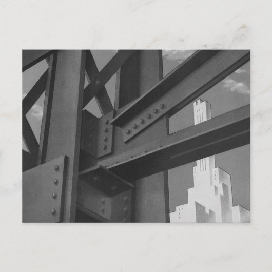 Carte Postale Architecture de gratte-ciel de construction en aci (Devant)