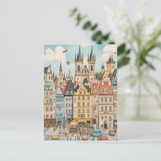 Carte Postale Architecture de Prague (Debout devant)